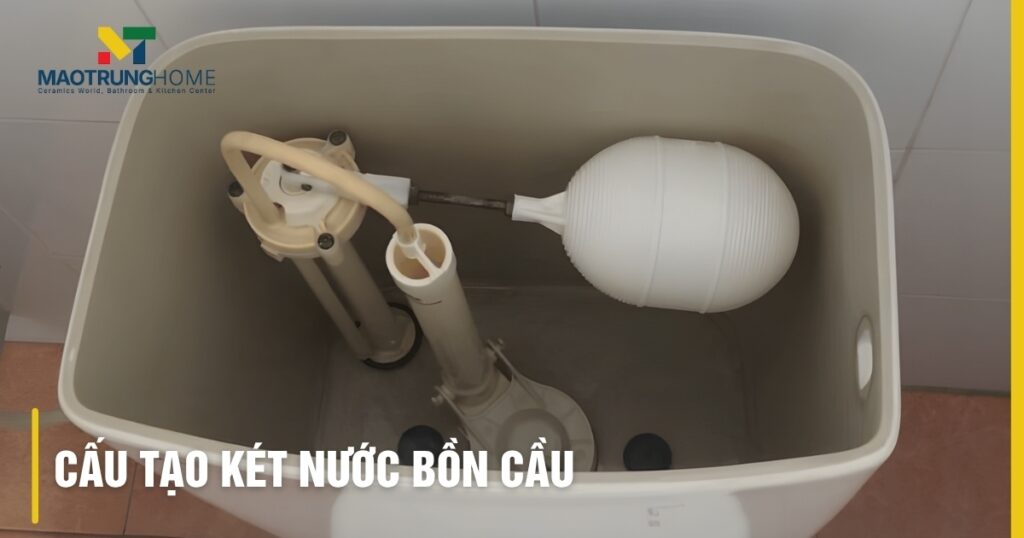 Cấu tạo két nước bồn cầu: Chi tiết, nguyên lý và tự sửa lỗi
