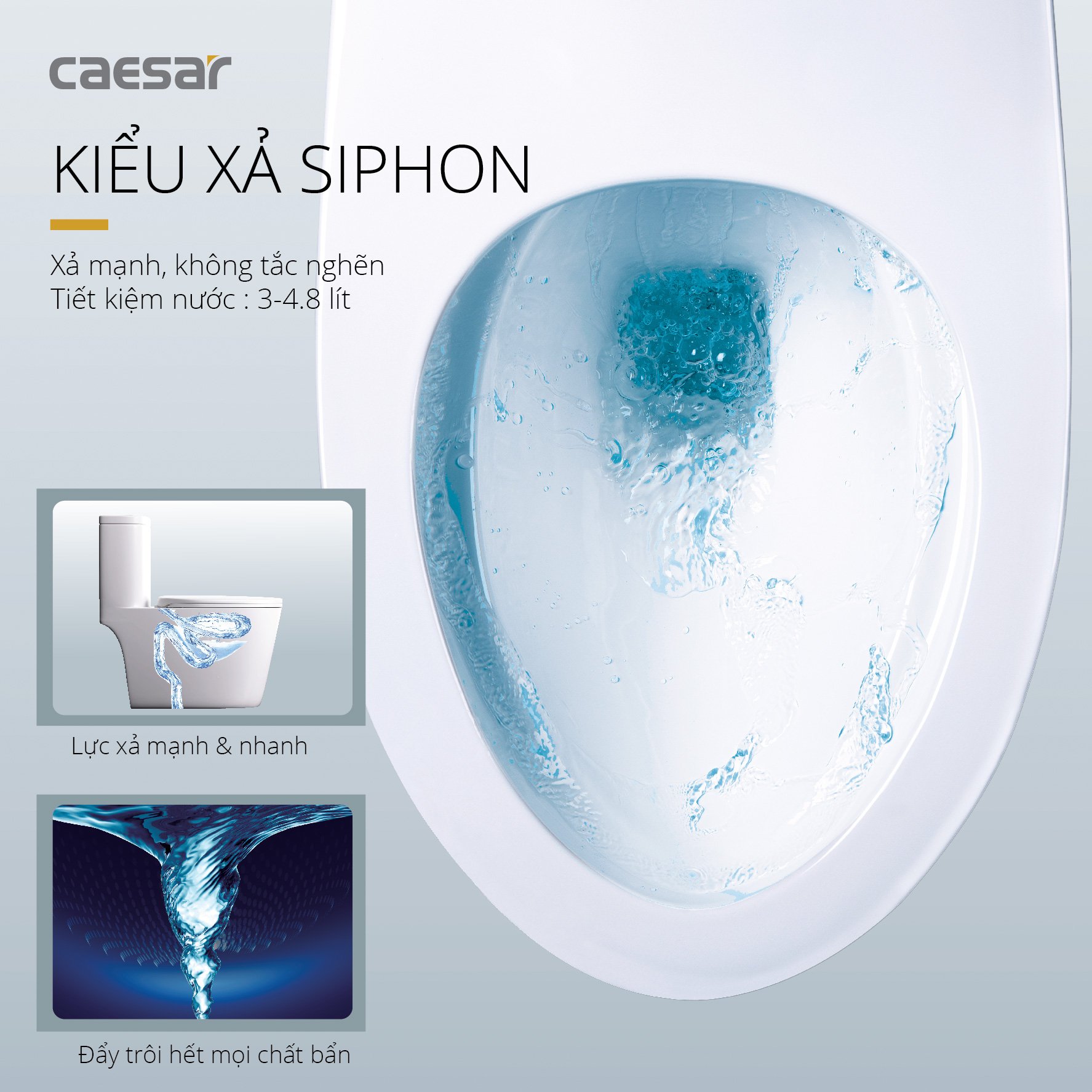 Bồn Cầu Một Khối - CD1364 - Ảnh 3