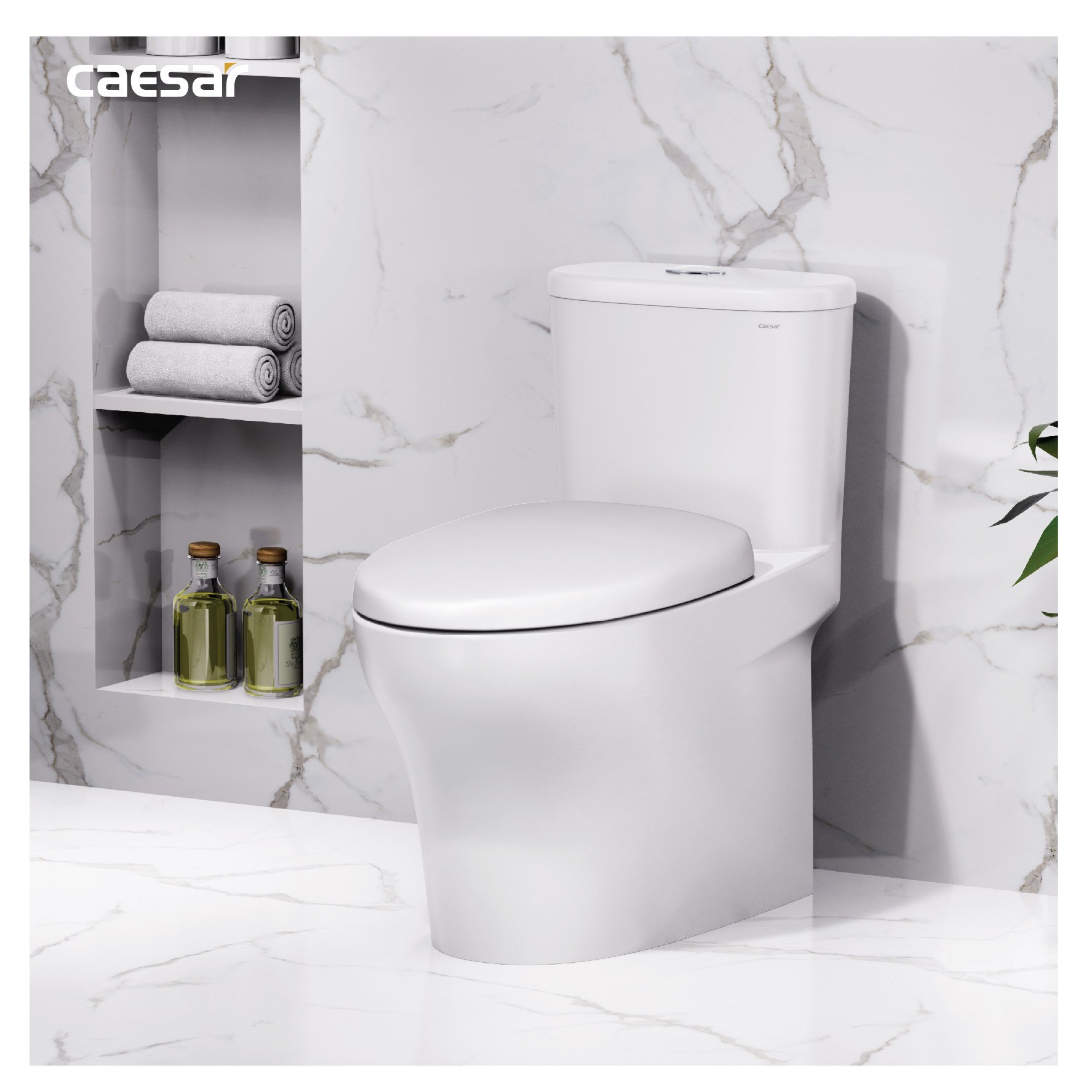 Bồn Cầu Một Khối Nắp Êm - CD1394 - Ảnh 11