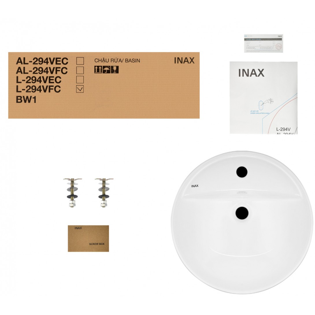 chậu Rửa Lavabo Inax L-294V (L294V) Để Bàn Tròn - Ảnh 3