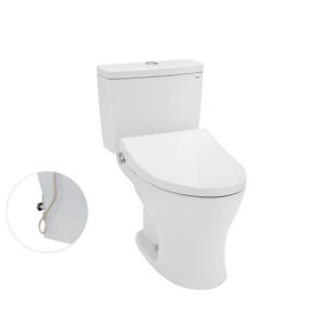 Bồn cầu hai khối, nắp đóng êm kèm vòi rửa TCW1211A CS735DE4 cao cấp, chính hãng | TOTO