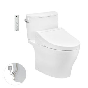 Bồn cầu hai khối kèm nắp rửa điện tử WASHLET dòng C5 CS767RW14 cao cấp, chính hãng | TOTO