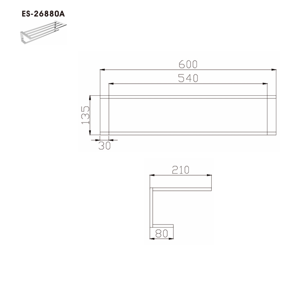 Thanh treo khăn Esslinger ES-26880 - Ảnh 3