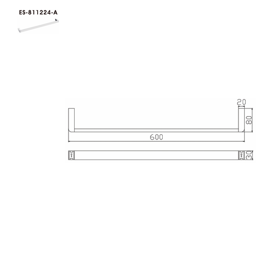 Thanh treo khăn Esslinger ES-811224 - Ảnh 3