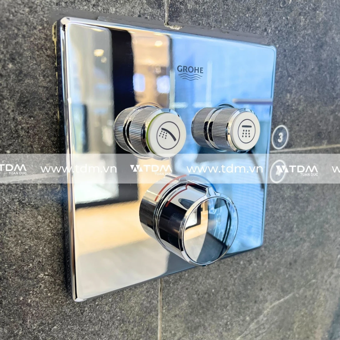 Mặt Bộ Trộn Ổn Nhiệt Grohe 29124000 Grohtherm Smartcontrol Thermostat 2 Chế Độ - Ảnh 3