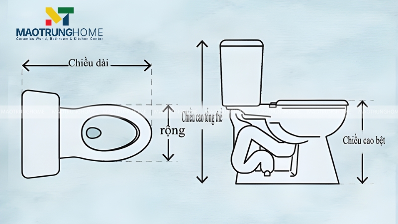 Xác định khoảng cách bồn cầu đến tường giúp nâng cao thẩm mỹ không gian