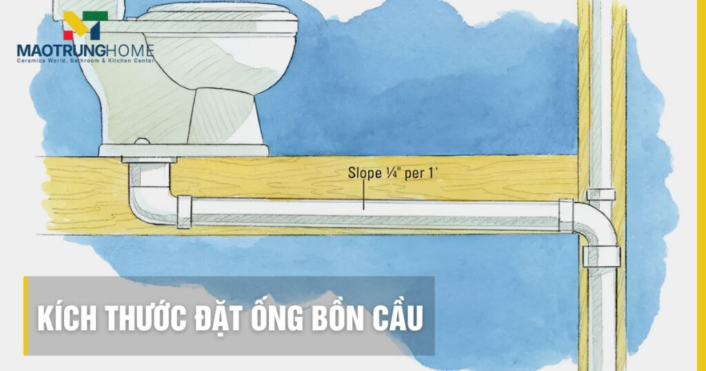 Kích thước đặt ống bồn cầu: Chuẩn chuyên gia 2025 và cách lắp