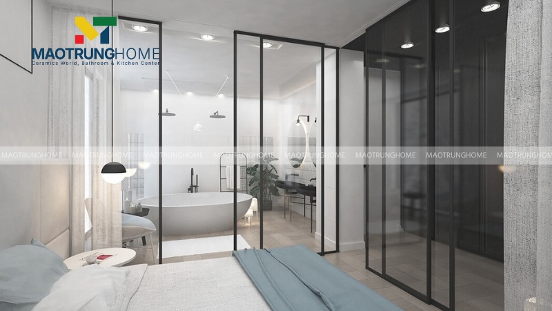 Kích thước nhà vệ sinh trong phòng ngủ lại quan trọng