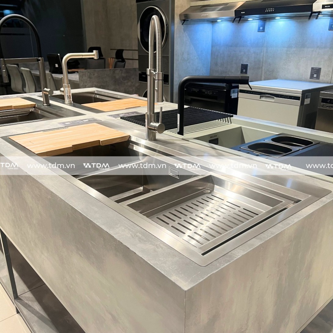 chậu Rửa Chén Bát Malloca MS 1162R Inox 304 2 Hộc 1 Cánh - Ảnh 5