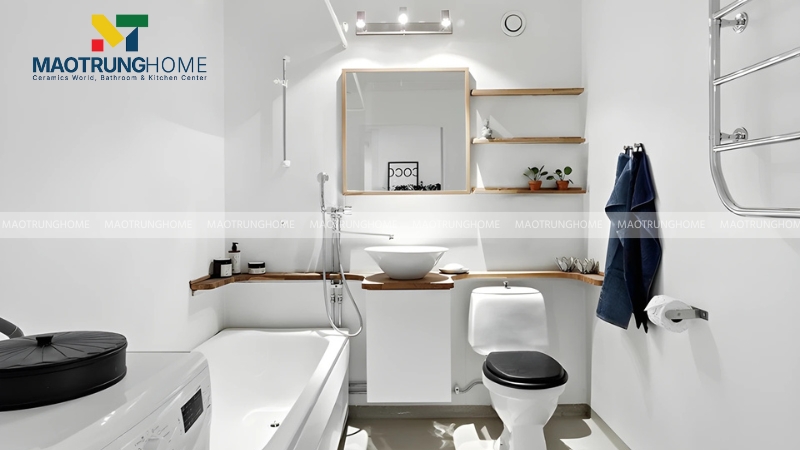 Mẫu nhà vệ sinh phong cách Bắc Âu (Scandinavian) ghi điểm nhờ sự ấm áp