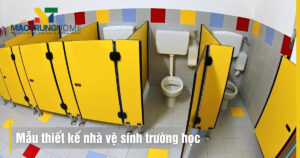 Mẫu thiết kế nhà vệ sinh trường học đẹp