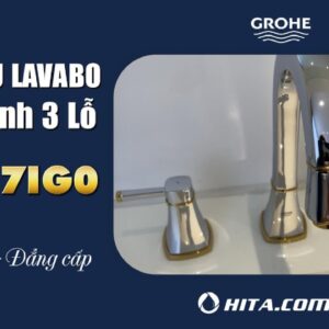 Vòi Lavabo nóng lạnh 3 lỗ thấp Grandera S-size GROHE 20417IG0