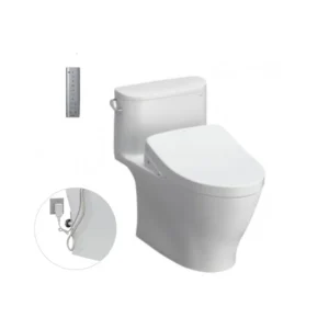 Bồn cầu một khối kèm nắp rửa điện tử WASHLET dòng S7 MS887RW11 cao cấp, chính hãng | TOTO