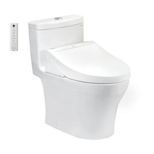 Bồn cầu một khối kèm nắp rửa điện tử WASHLET dòng C5 MS889CDRW15 cao cấp, chính hãng | TOTO