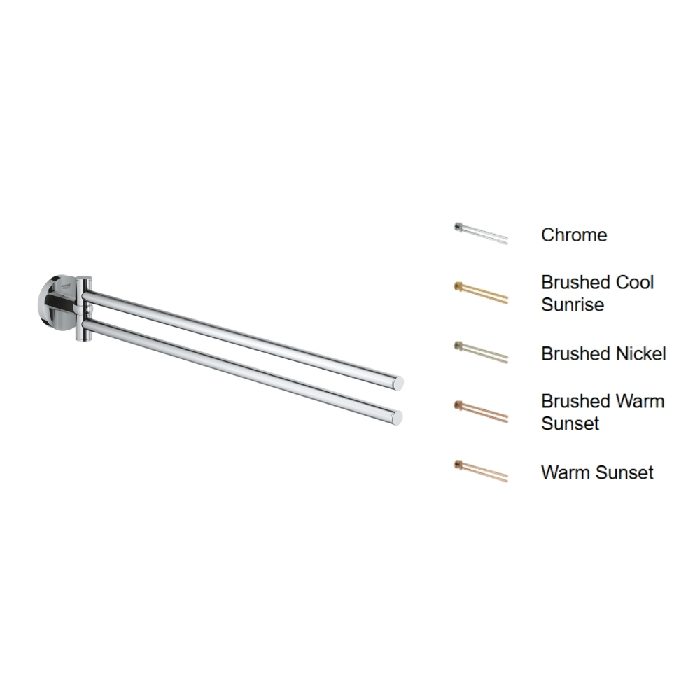Thanh treo khăn đôi Essentials GROHE 40371001 - Ảnh 2
