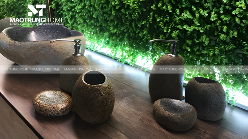 Bộ phụ kiện xà phòng bằng đá C-02A phong cách cổ điển