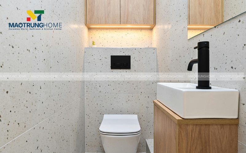 Hình ảnh mẫu nhà vệ sinh 2m2 với nội thất cơ bản