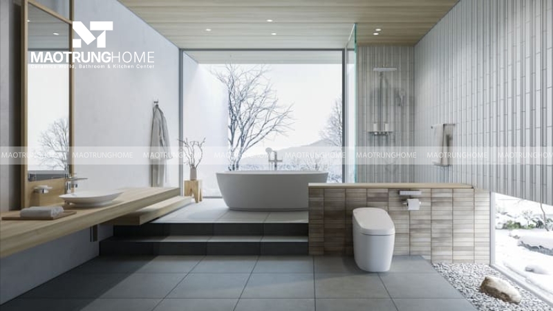 Gợi ý phong cách thiết kế cho nhà vệ sinh rộng, biệt thự mang hơi thở châu Âu