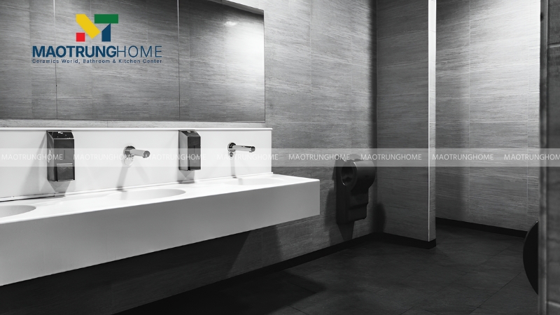 Thiết kế nhà vệ sinh nhà hàng phong cách hiện đại (Mẫu 4)