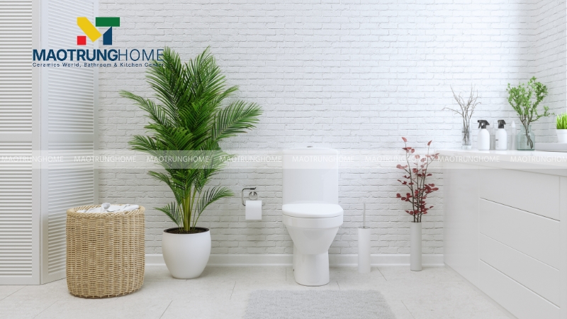 Nhà vệ sinh có không gian mở, gần gũi thiên nhiên mang đến cảm giác thoáng đãng