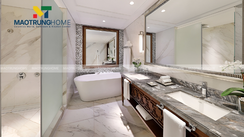 Thiết kế nhà vệ sinh và nhà tắm riêng: Phong cách sang trọng (Mẫu 5)