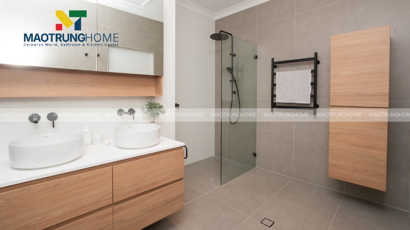 Thiết kế nhà vệ sinh và nhà tắm riêng: Phong cách tối giản (Mẫu 5)