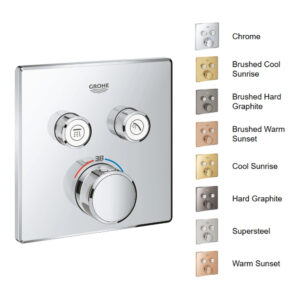 Mặt điều khiển sen tắm ổn nhiệt Grohtherm SmartControl vuông 2 chế độ GROHE 29124000