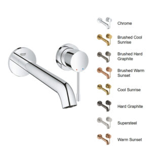 Vòi Lavabo gắn tường nóng lạnh 2 lỗ Essence New Grohe 19967001