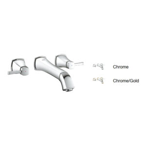 Vòi Lavabo nóng lạnh gắn tường 3 lỗ Grandera GROHE 20415000
