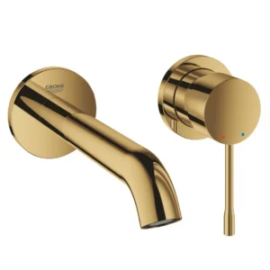 Vòi Lavabo GROHE 19408GL1 nóng lạnh 2 Lỗ Gắn Tường Essence New OHM Màu Vàng