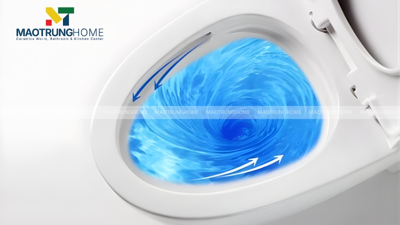 Xả Siphon-Jet giúp bồn cầu xả nước mạnh hơn