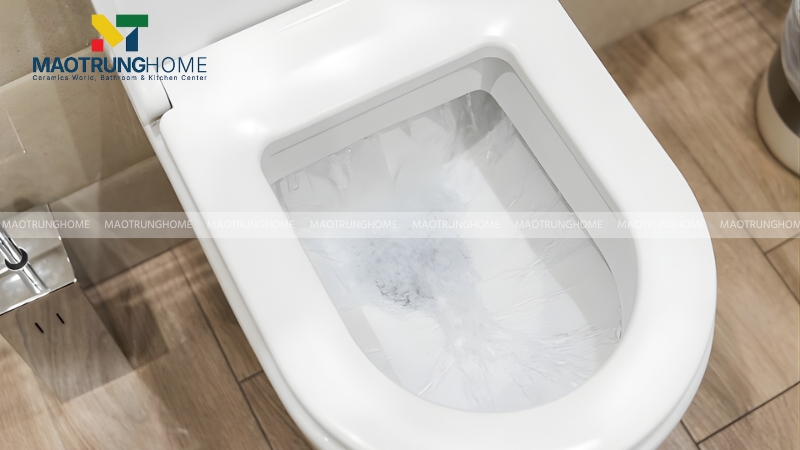 Các mẫu bồn cầu 1 khối hiện nay đều được trang bị hệ thống xả 2 nhấn tiết kiệm