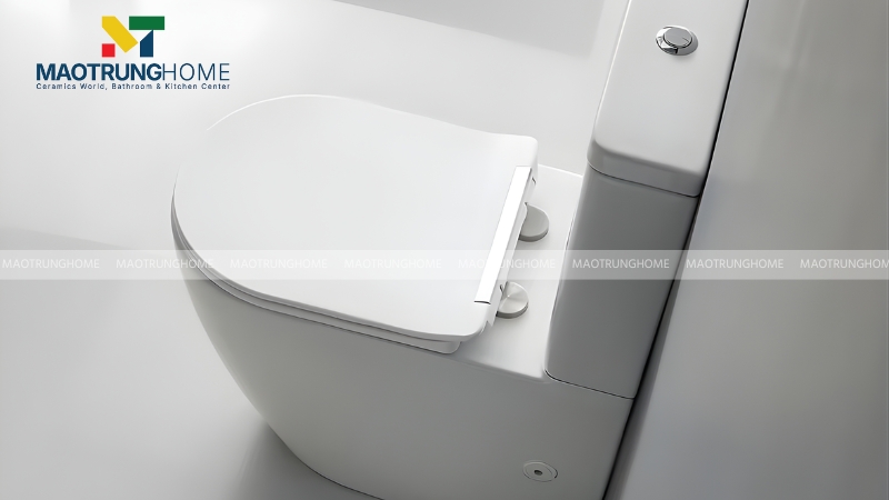 Bồn cầu 2 khối mini có két nước và thân bồn cầu riêng biệt