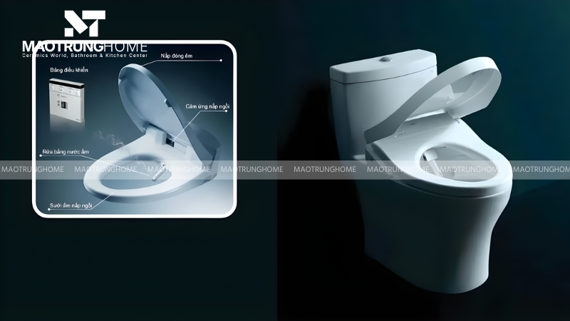 Nắp rửa điện tử Washlet giúp nâng tầm trải nghiệm vệ sinh
