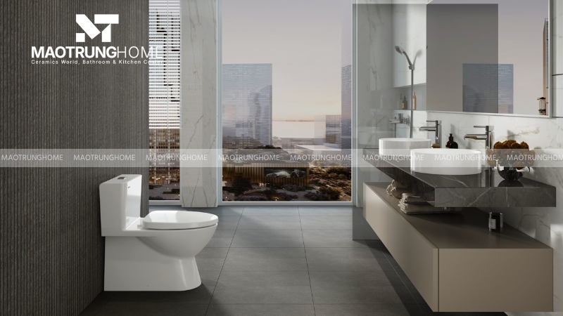 Mẹo phối hợp bồn cầu với nội thất phòng tắm