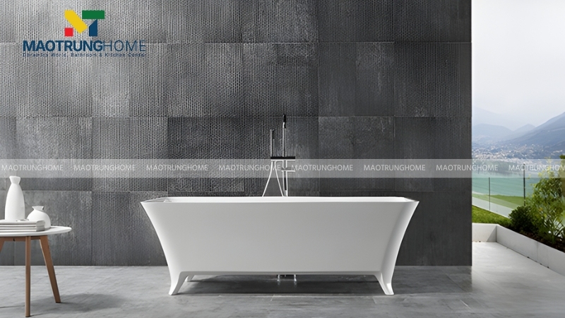 Bồn tắm solid surface là loại bồn tắm được đúc nguyên khối