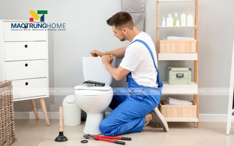 Lắp đặt két nước