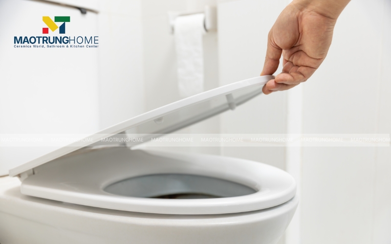 Thói quen đậy nắp bồn cầu trước khi xả giúp ngăn chặn vi khuẩn phát tán
