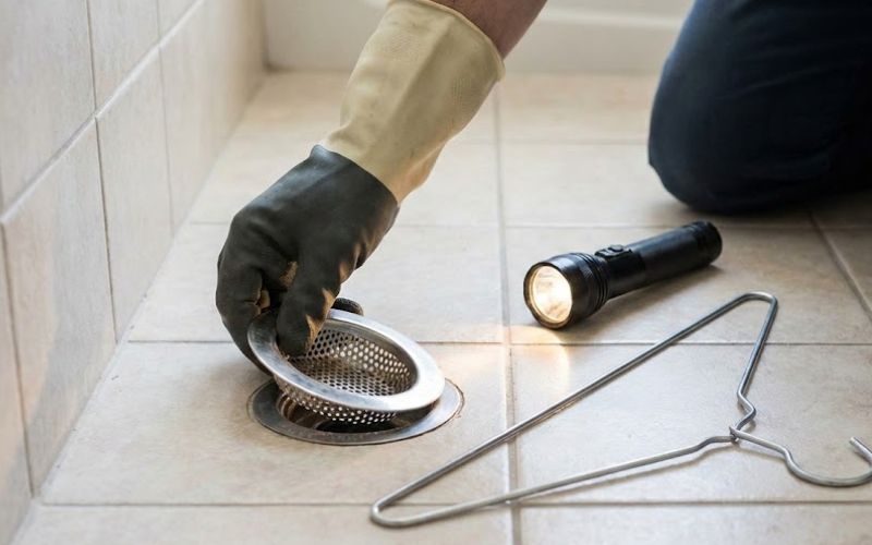 Lắp đặt lưới lọc rác cho bồn tắm