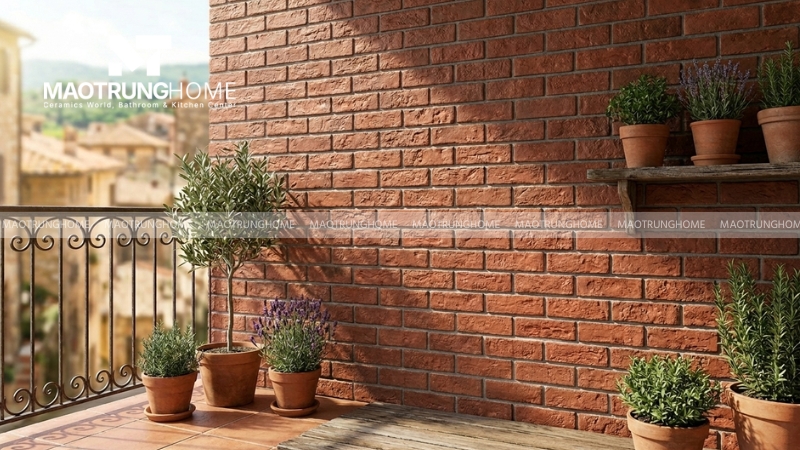 Gạch giả cổ phong cách rustic