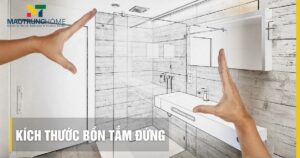 Kích thước bồn tắm đứng phổ biến 2025: Chọn phù hợp phòng tắm