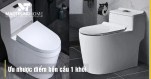 Ưu nhược điểm của bồn cầu 1 khối