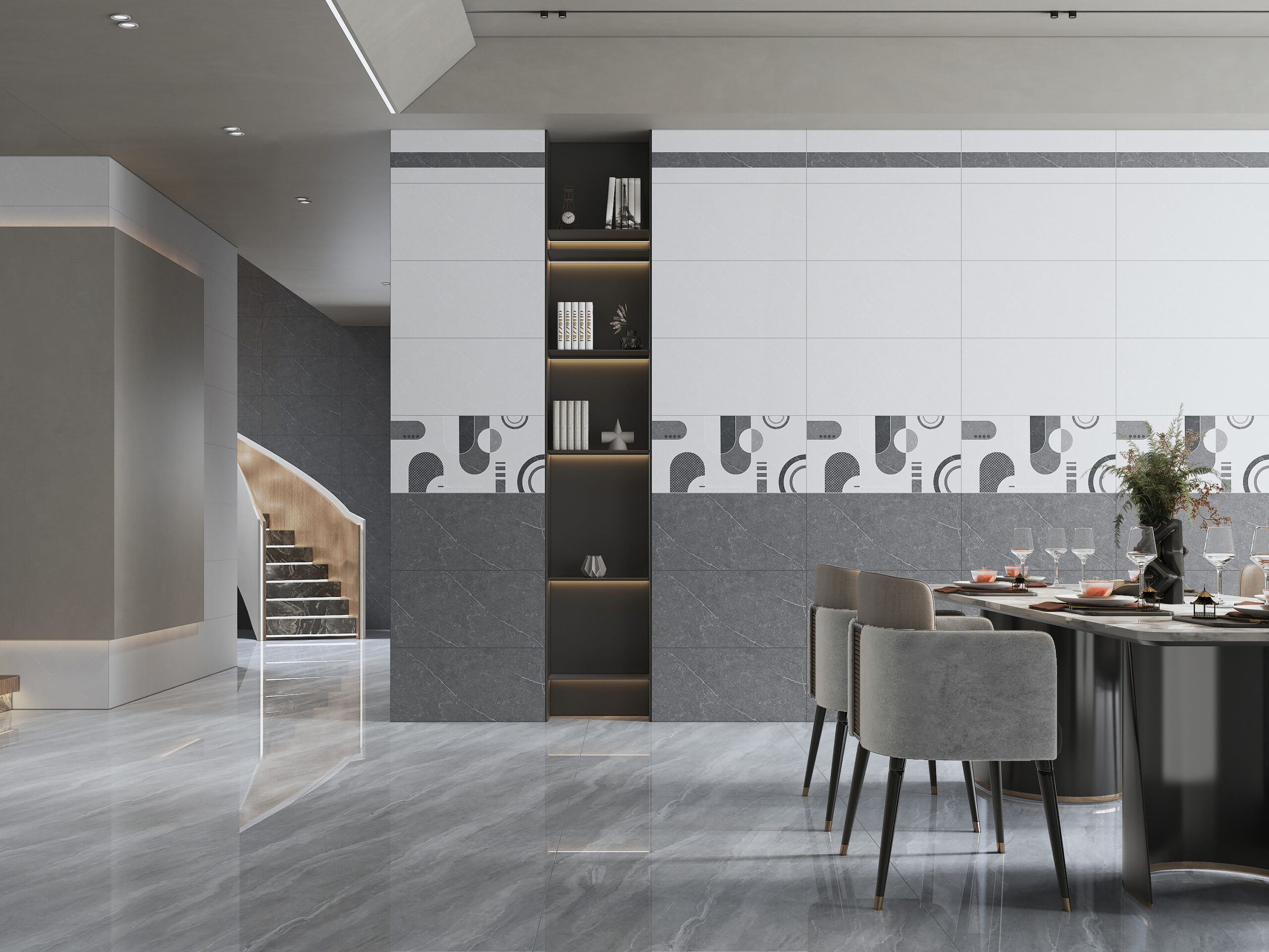 Gạch Hoàn Mỹ Vân đá Marble 40x80 15703 - Ảnh 5