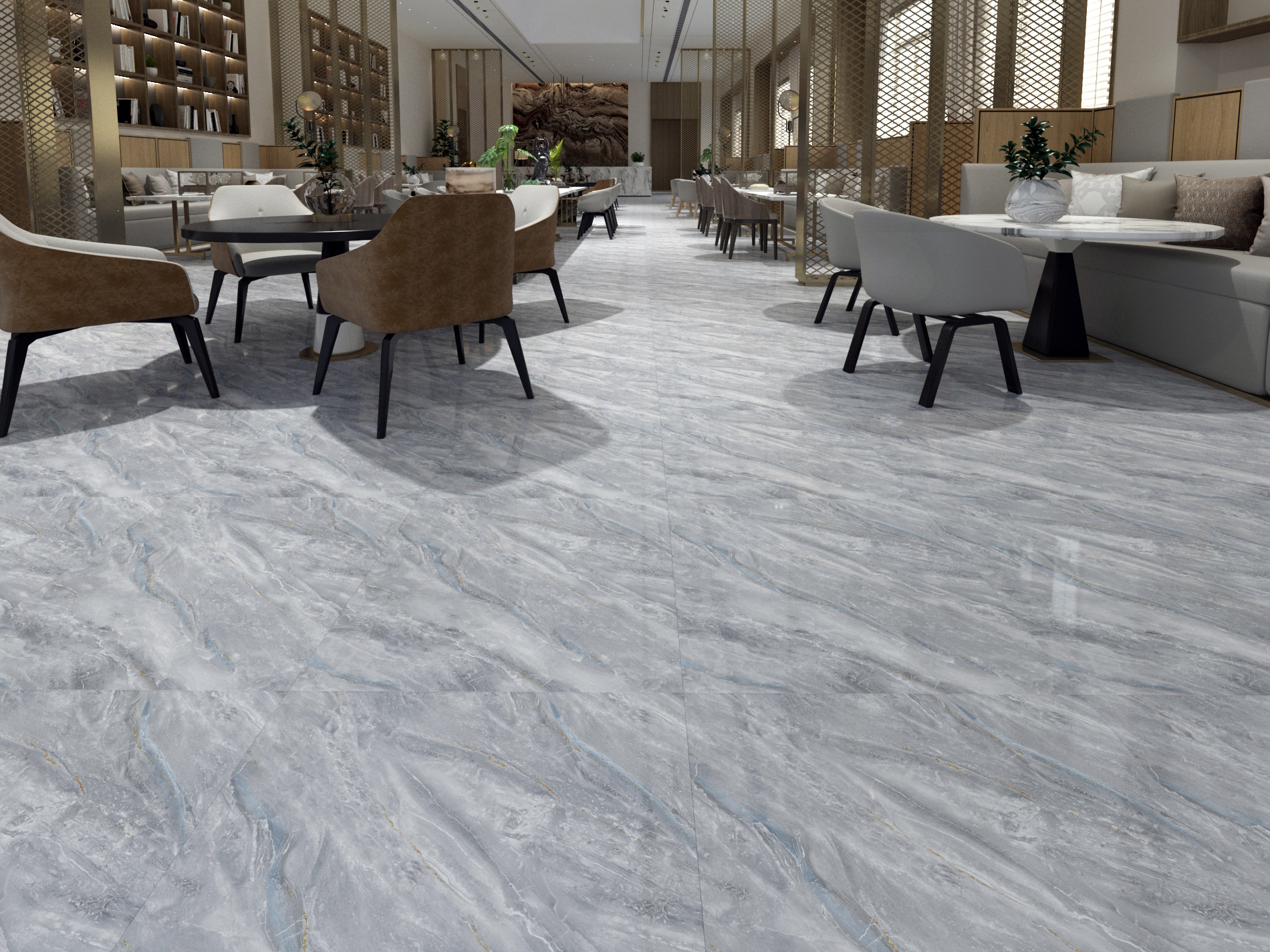 Gạch Hoàn Mỹ Vân đá Marble 80x80 05877 - Ảnh 3