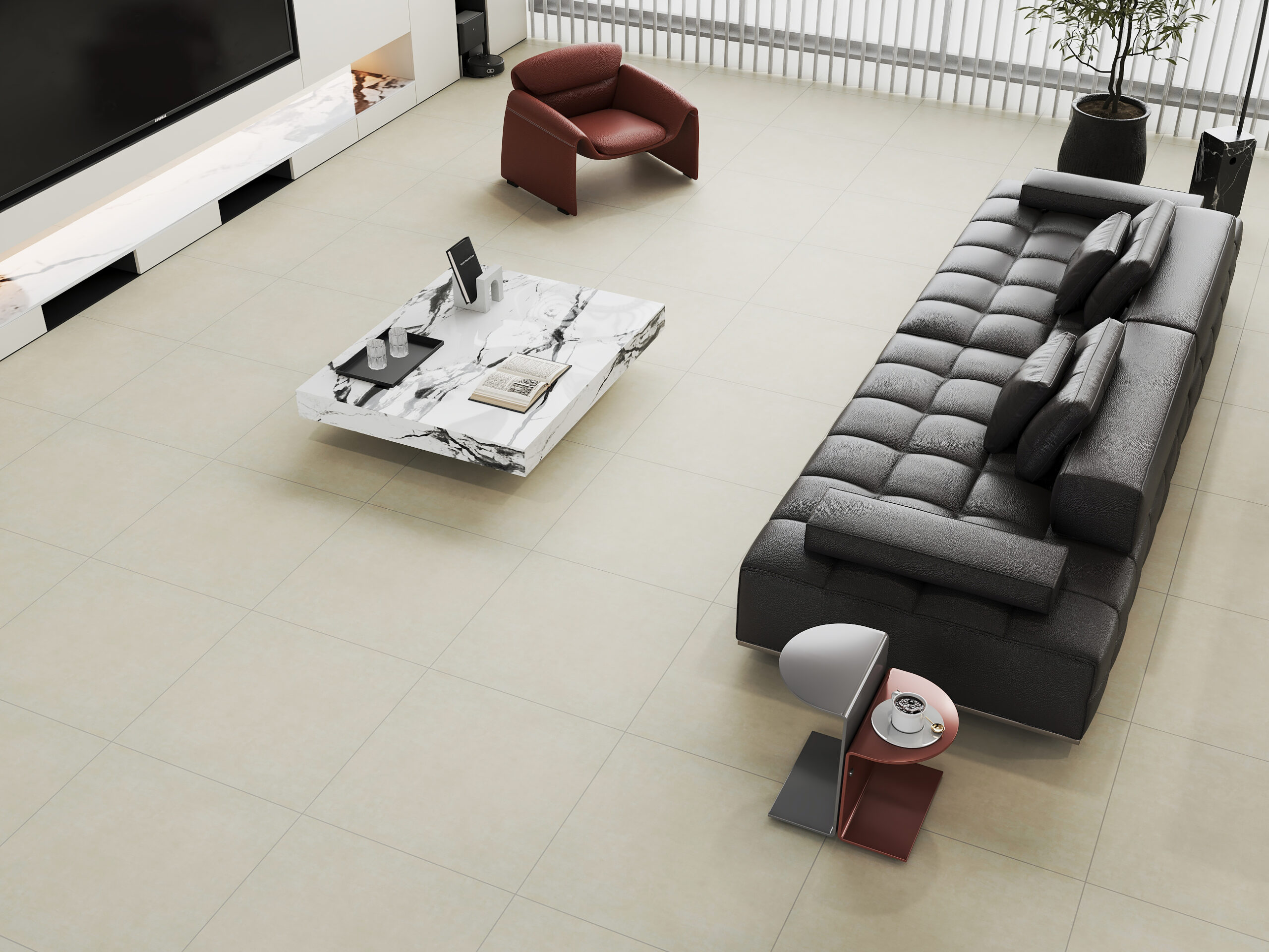 Gạch Hoàn Mỹ Vân Xi măng 60x60 06530 - Ảnh 3