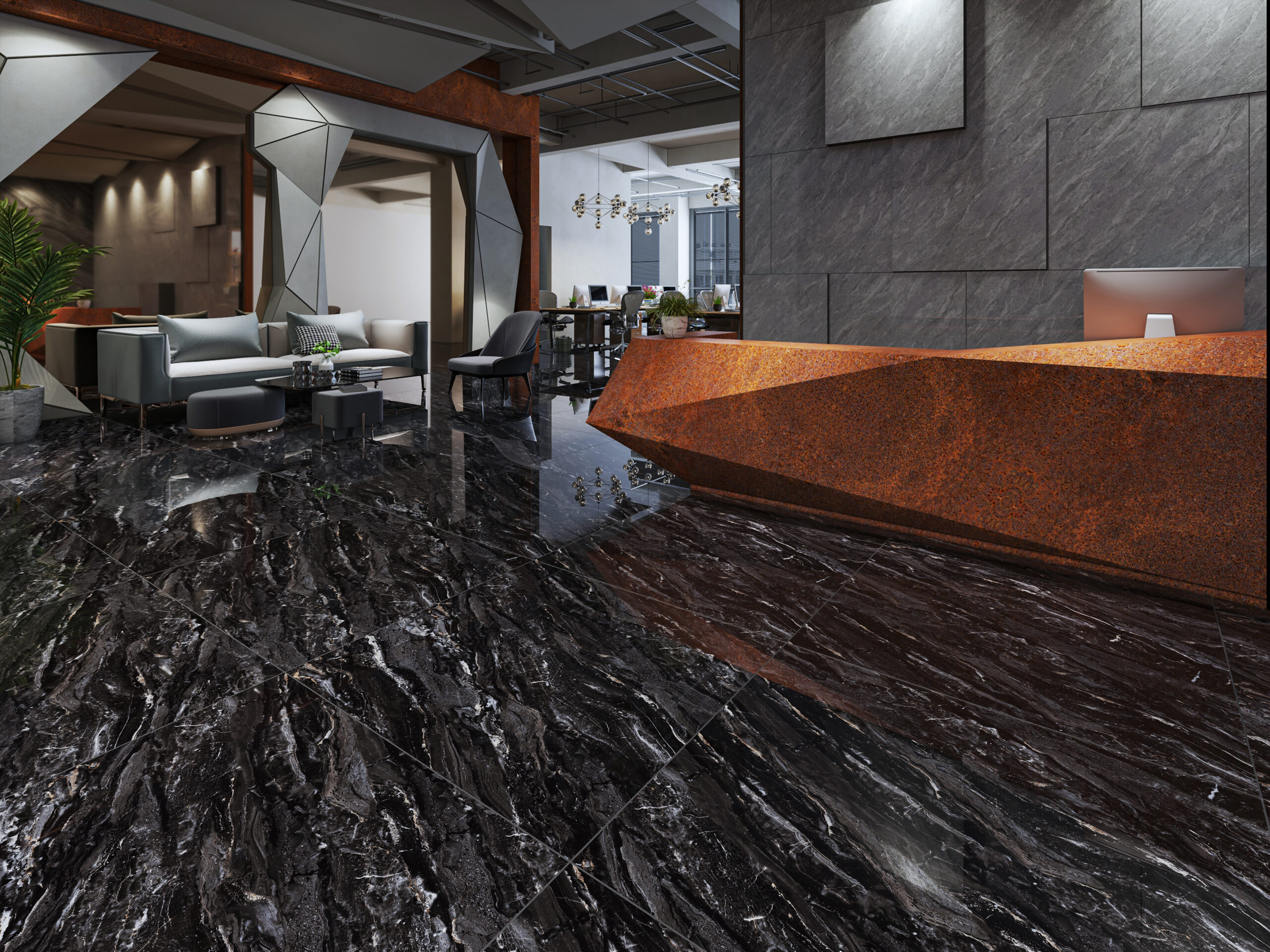 Gạch Hoàn Mỹ Vân đá Marble 100x100 06269 - Ảnh 6