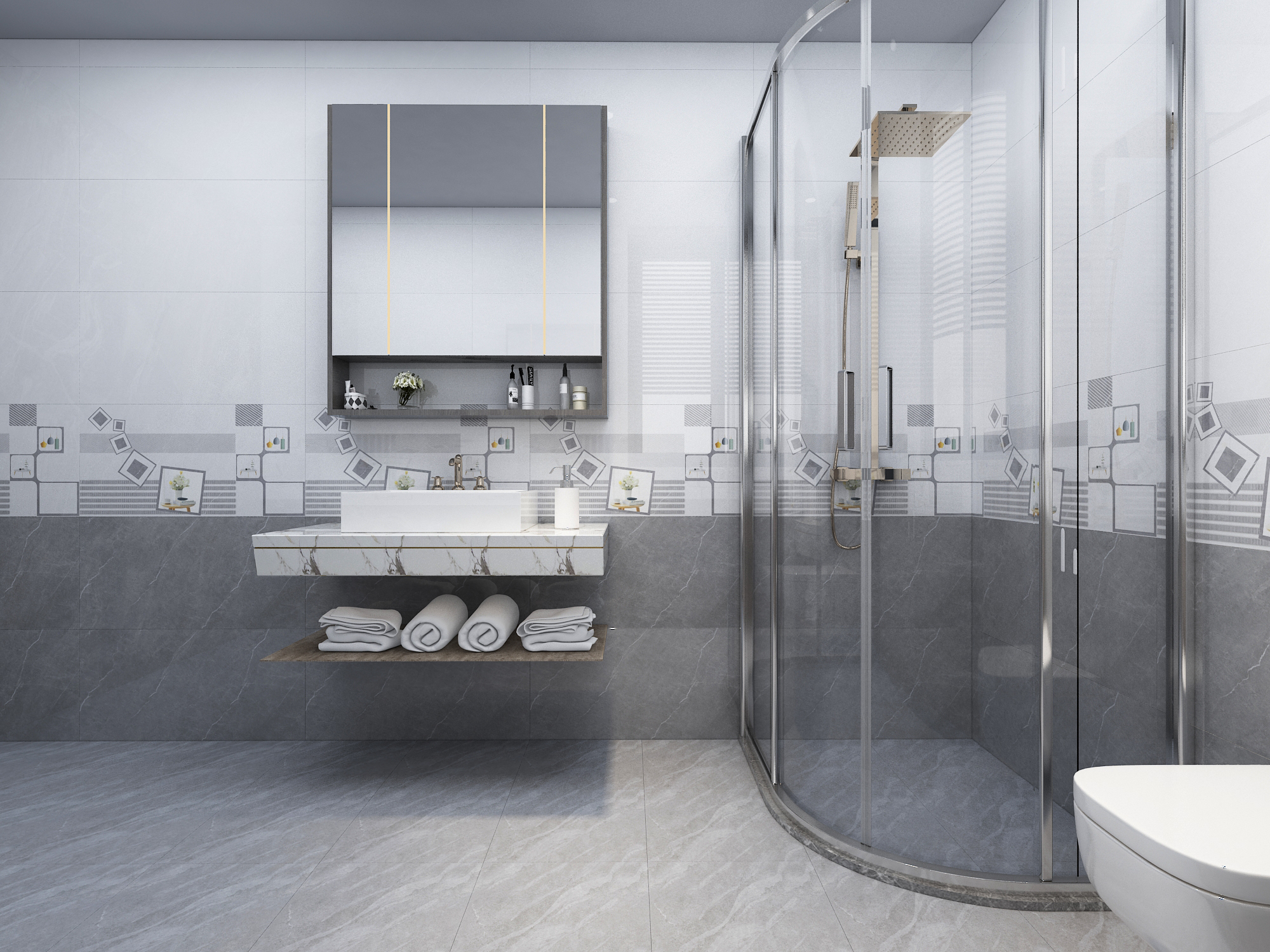 Gạch Hoàn Mỹ Vân đá Marble 40x80 16538 - Ảnh 3