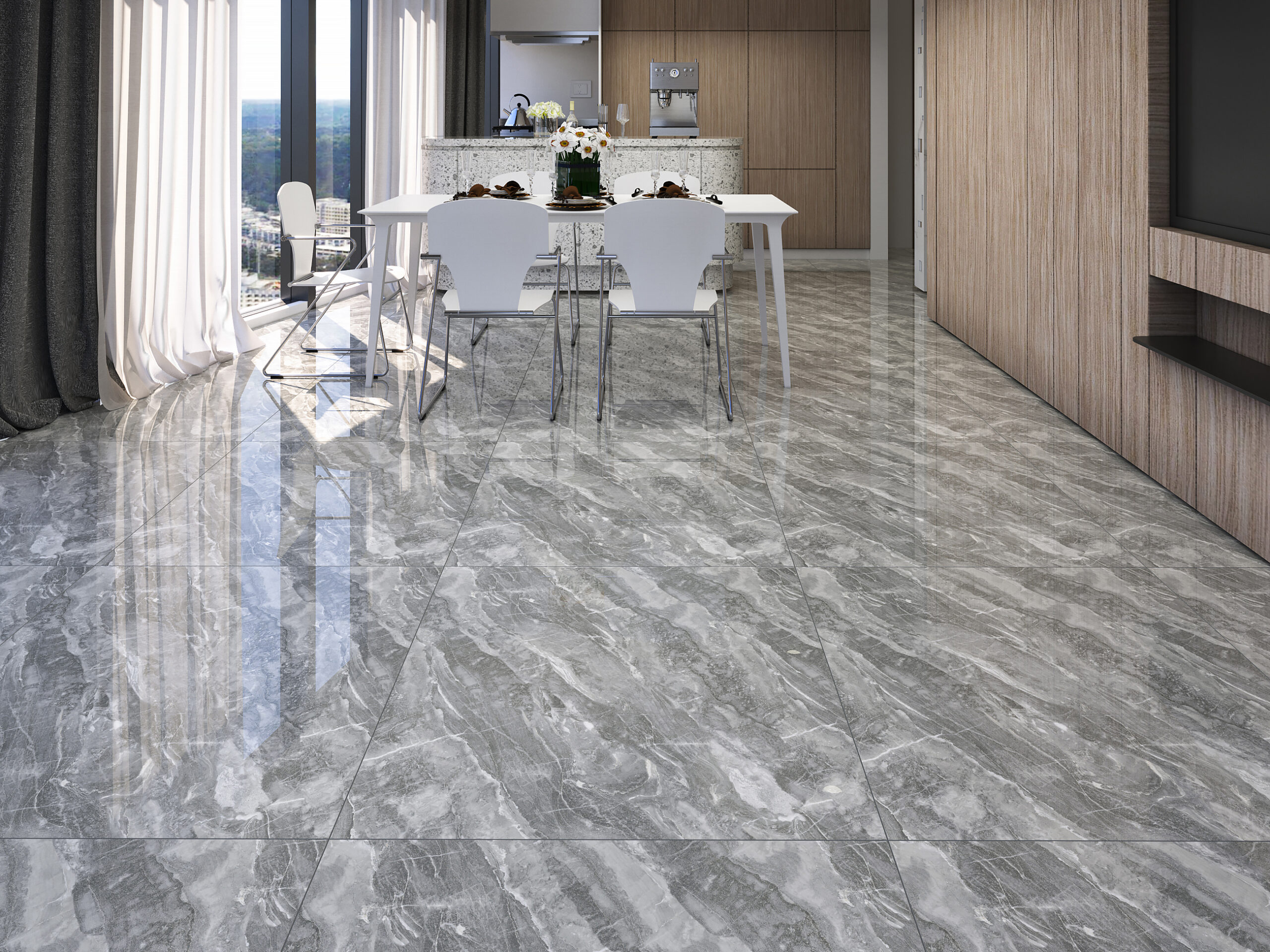 Gạch Hoàn Mỹ Vân đá Marble 80x80 09036 - Ảnh 3