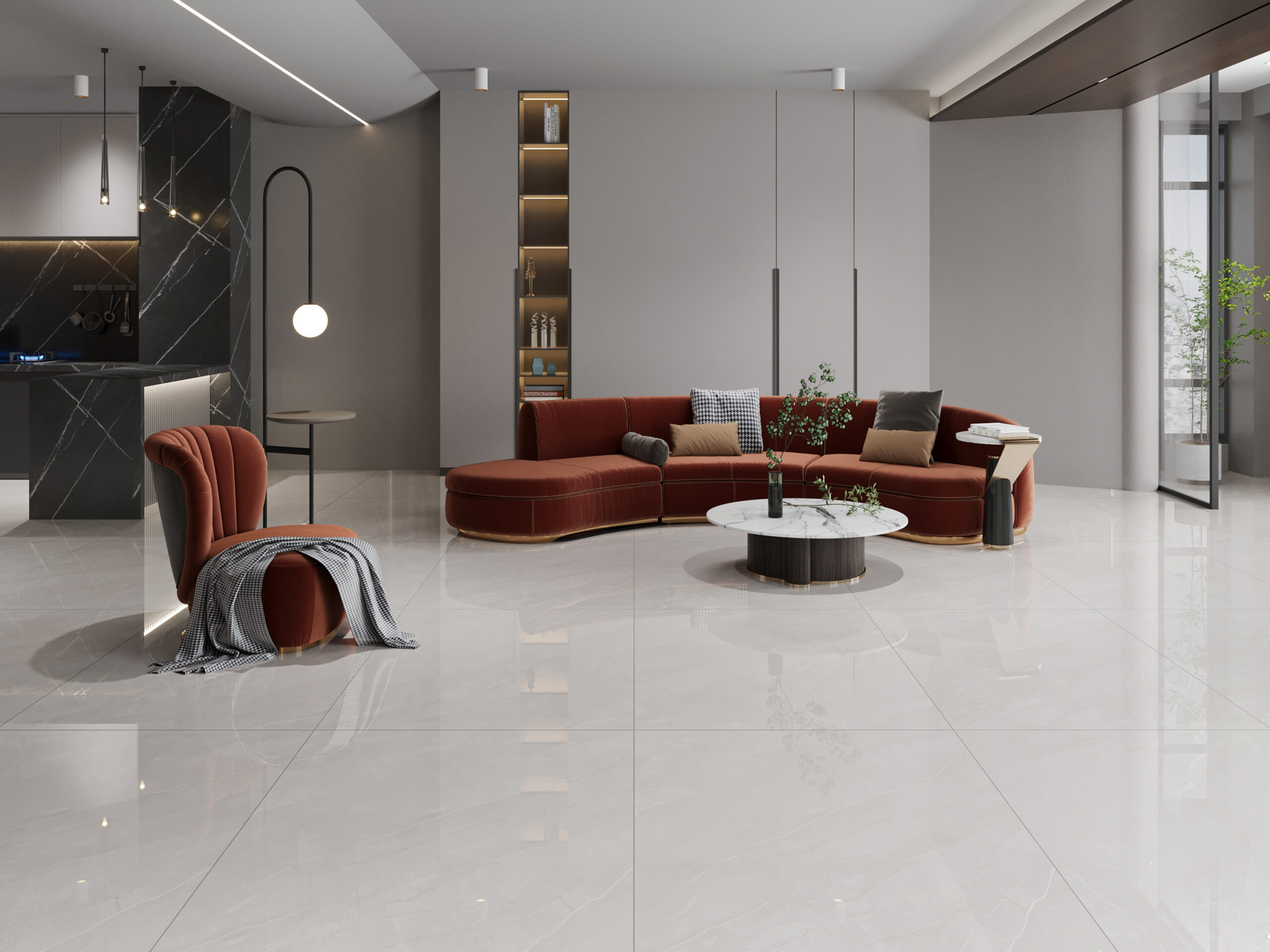 Gạch Hoàn Mỹ Vân marble 100x100 06278 - Ảnh 6