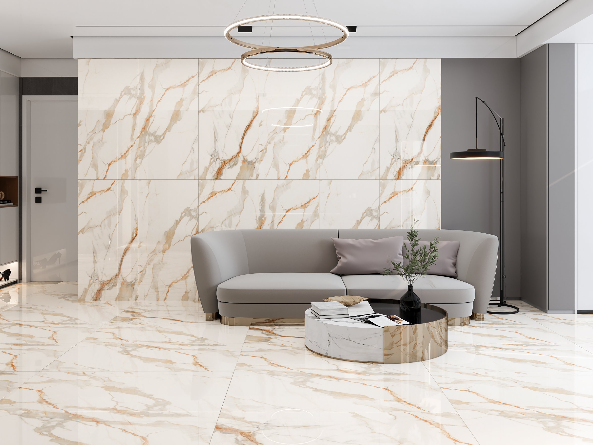 Gạch Hoàn Mỹ Vân calacatta 60x120 03619 - Ảnh 5